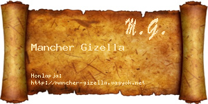 Mancher Gizella névjegykártya